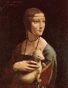 LEONARDO da Vinci Lady with Ermine oil painting reproduction